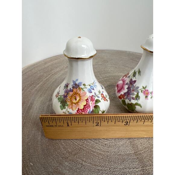 Posies Salt Pepper Shakers Royal Crown Derby Salt And Pepper Shakers Bone China - Picture 6 of 6